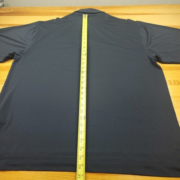 FootJoy Mens L Shirt Performance Polo Navy‎ Blue ProDry Lisle Peninsula Logo - Picture 10 of 14